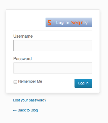 Users can login with their Seqrly in addition to username/password.