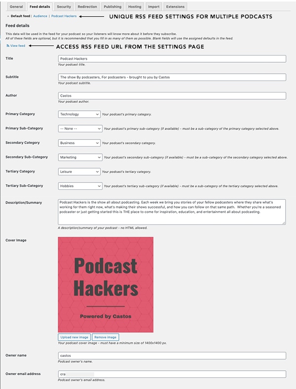 Automatically sync Castos accounts with Seriously Simple Podcasting in a few clicks.