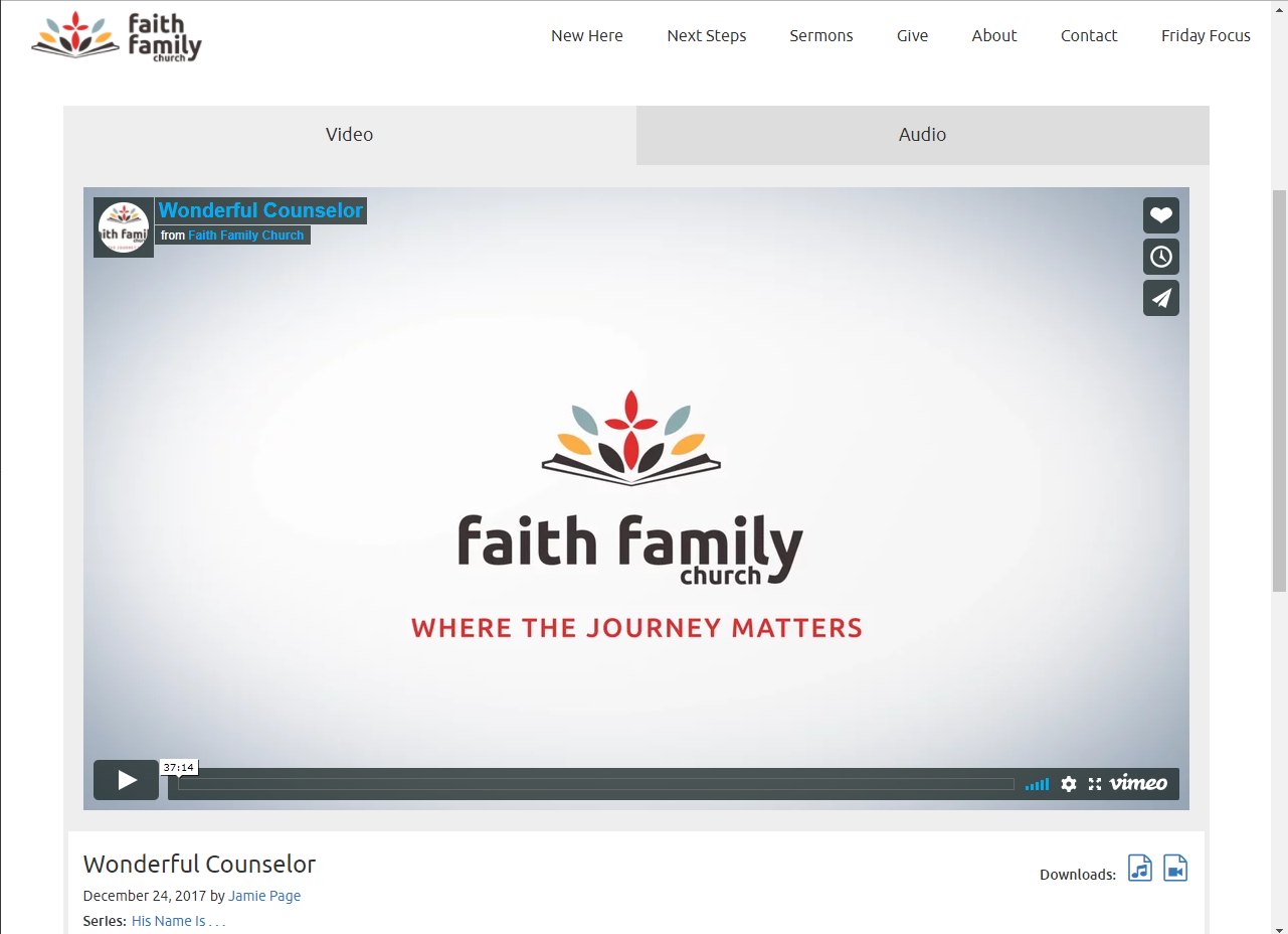 The Front End Single Sermon Page