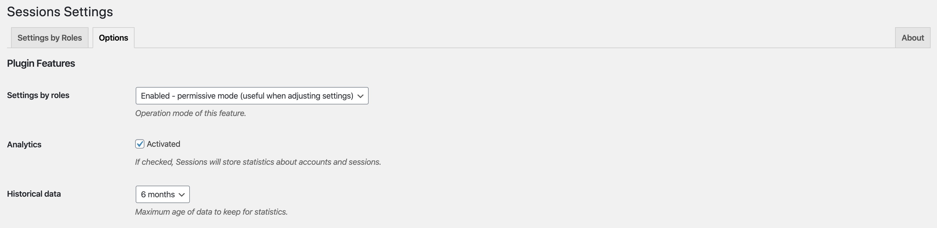 Plugin Options