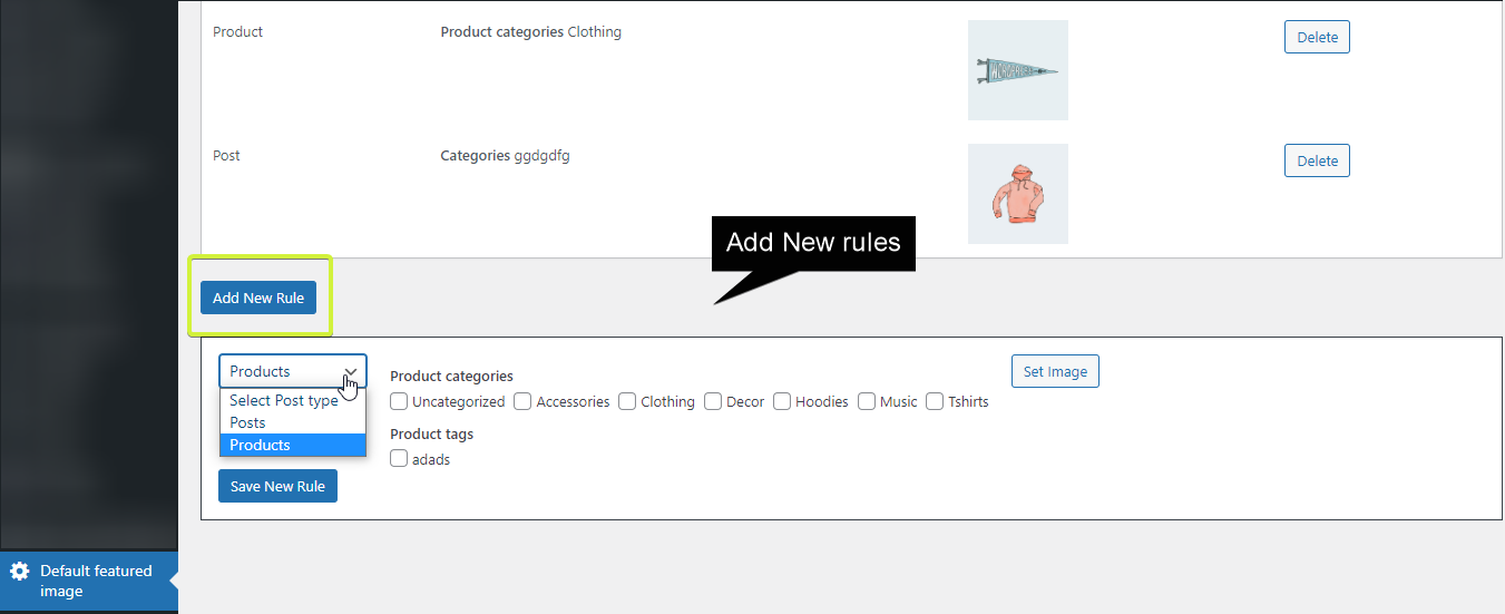 **Front-End Result** — Posts without a manually set featured image display the default automatically.