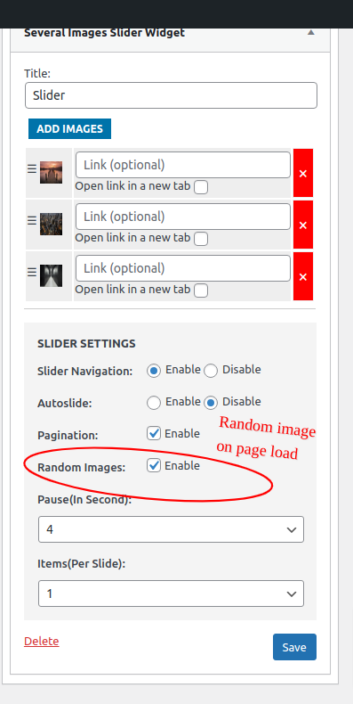 Enable Random Image