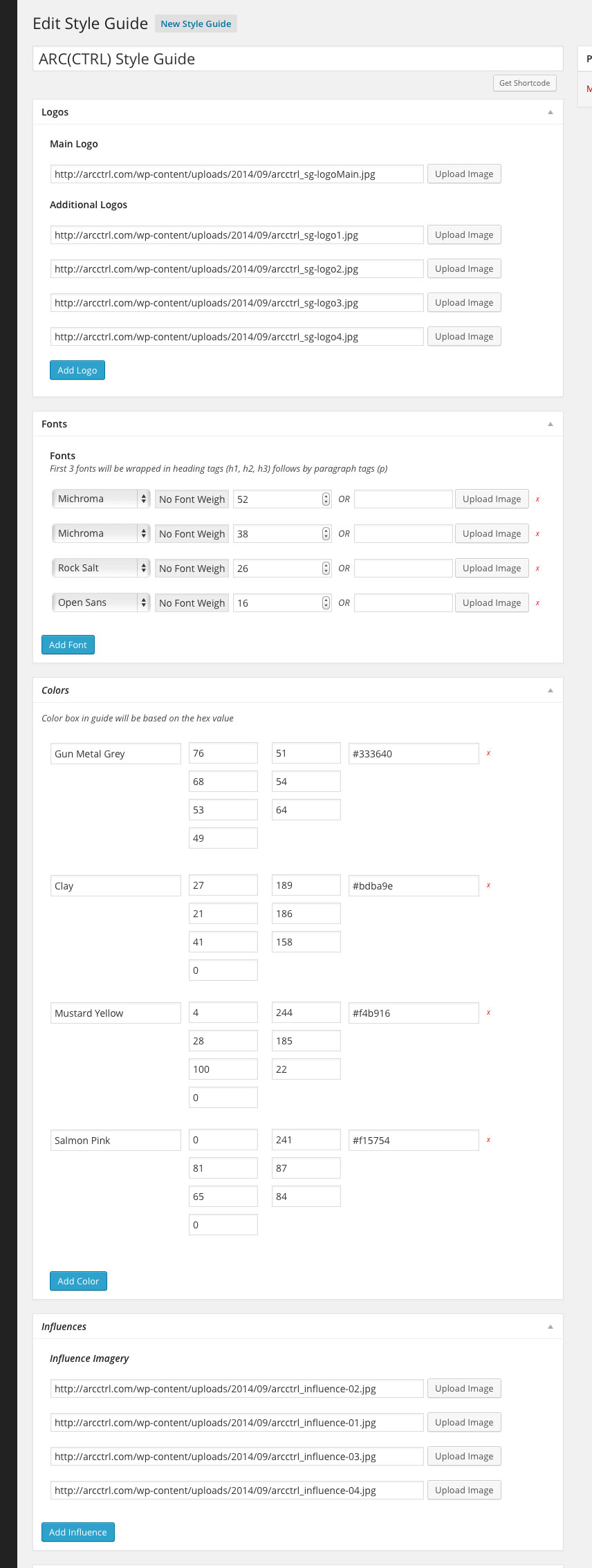 WordPress Dashboard