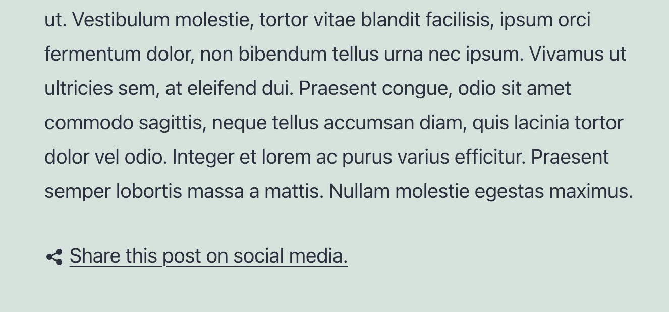 An example of how a sharing link might appear at the bottom of a post