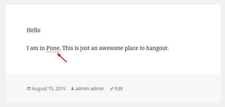 Location on frontend