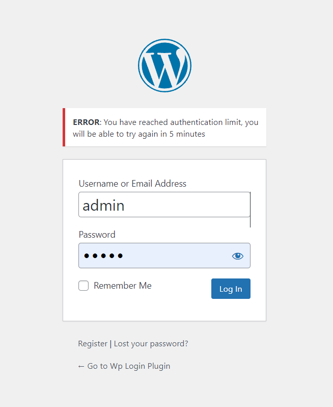 Lockout time and message