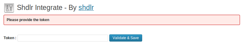 Plugin admin page