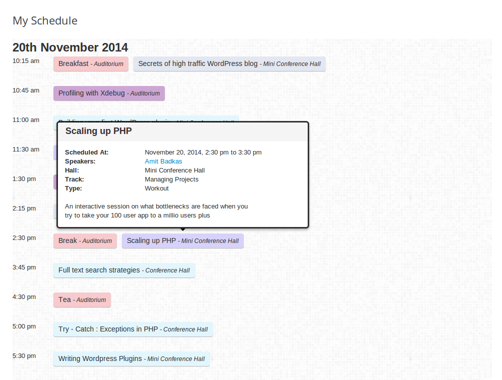 Integrated schedule