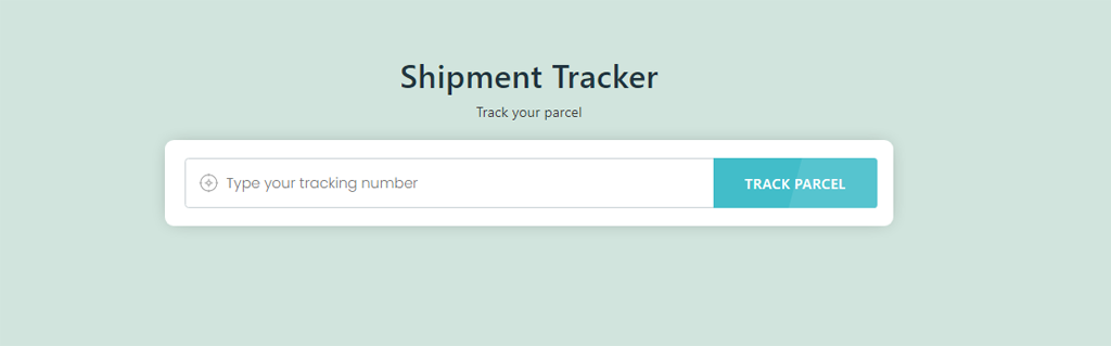 eCourier parcel tracking form.