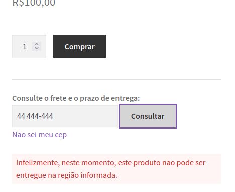 Shipping simulator without results (in portuguese)