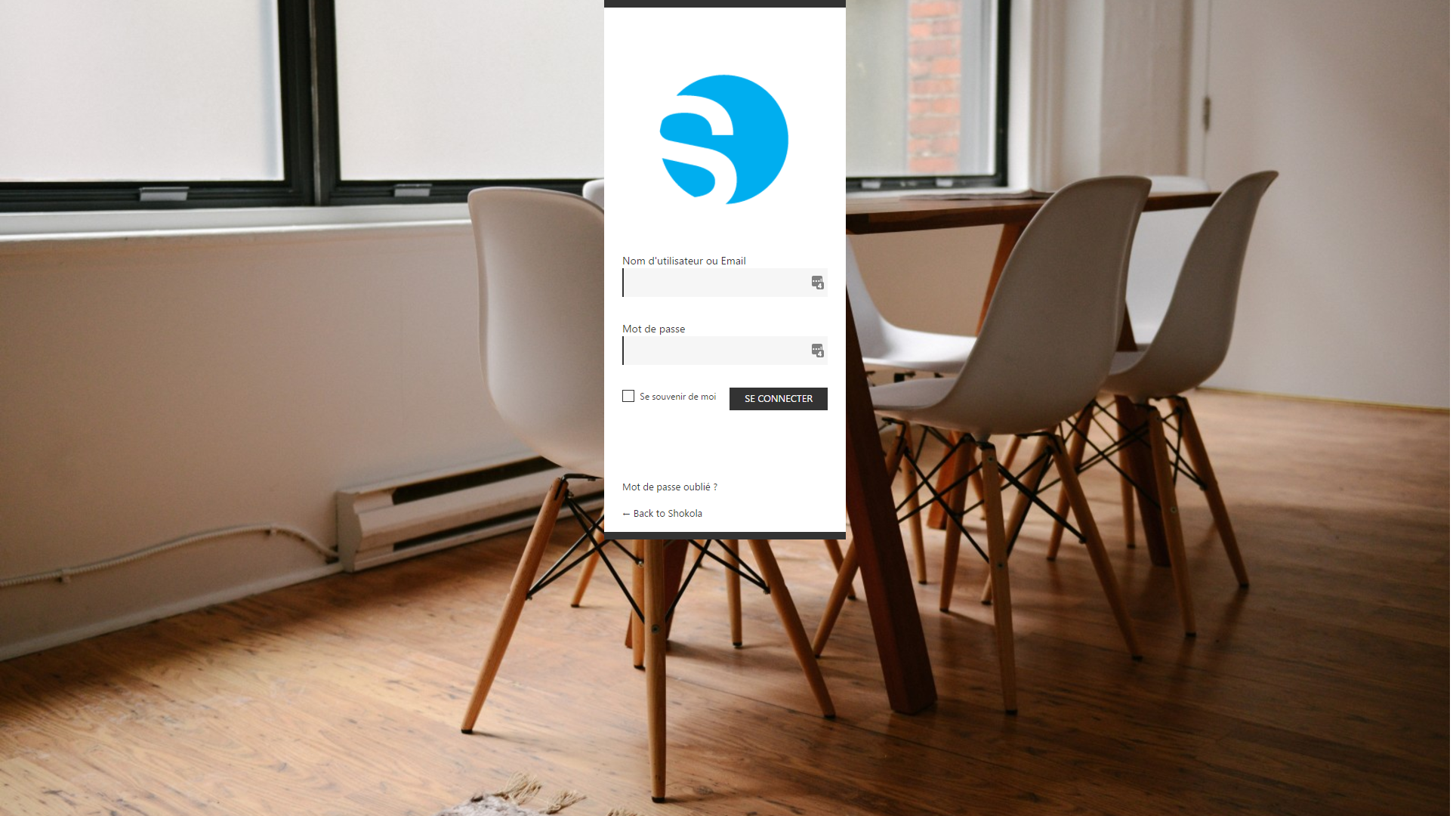 Custom login page example (material theme)
