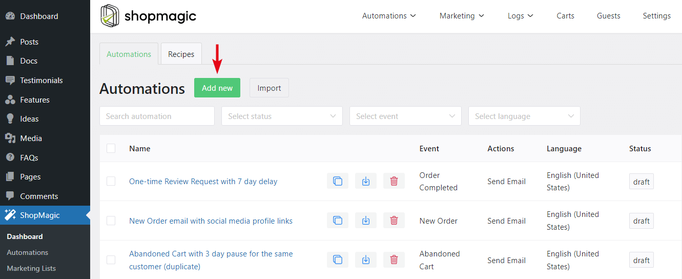 Get all users that created WooCommerce accounts to Google Sheets - free integration.