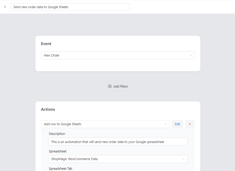 Lower the WooCommerce abandonment cart rate - create a list in Google Sheets, send emails, or add customers to your Mailchimp list.