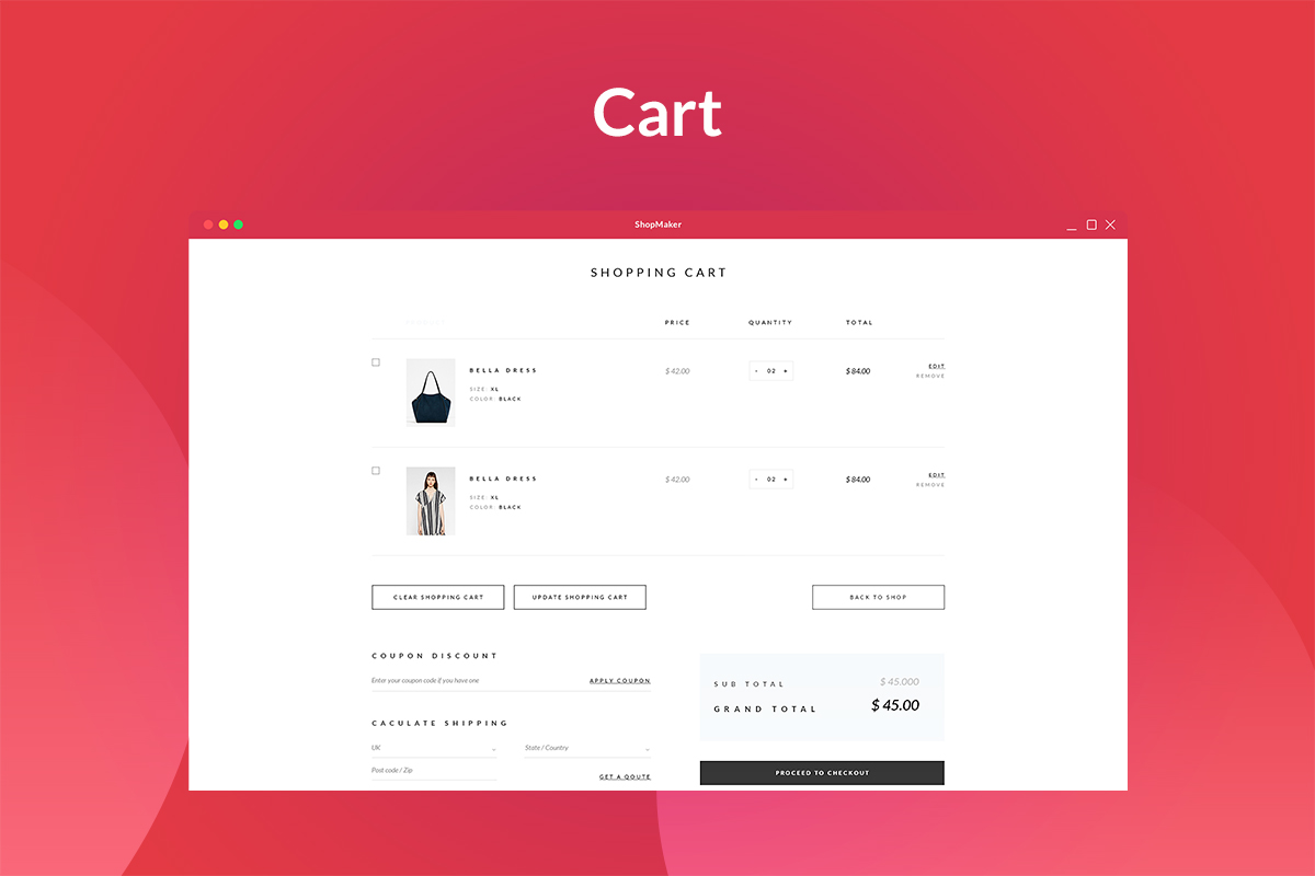 Custom WooCommerce Cart Elementor Elementor Page