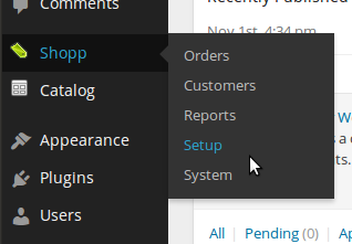 You can reach the SEO settings page via Shopp's Setup menu (followed by the SEO tab).