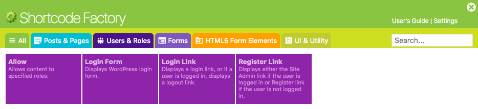 Quick search to find desired short code