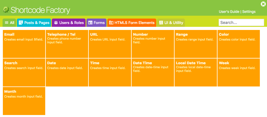 Manage all templates in one place and quickly grab the template short code to use anywhere