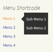 Example of the Simple Enhanced menu.