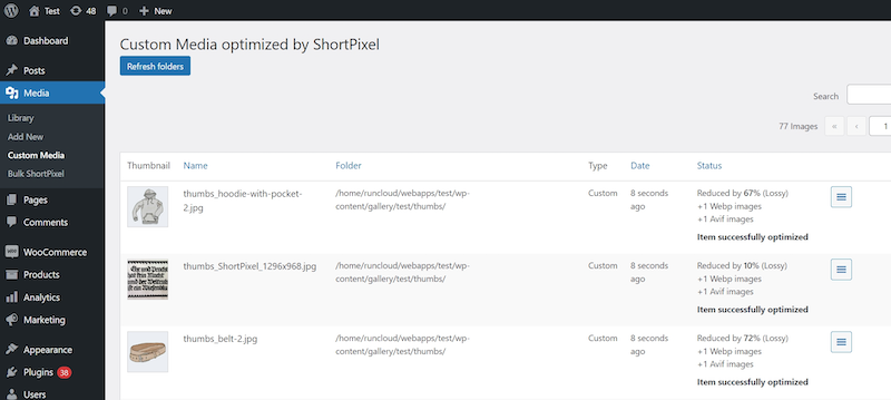 Exclusion settings. (Settings -> ShortPixel -> Exclusions)