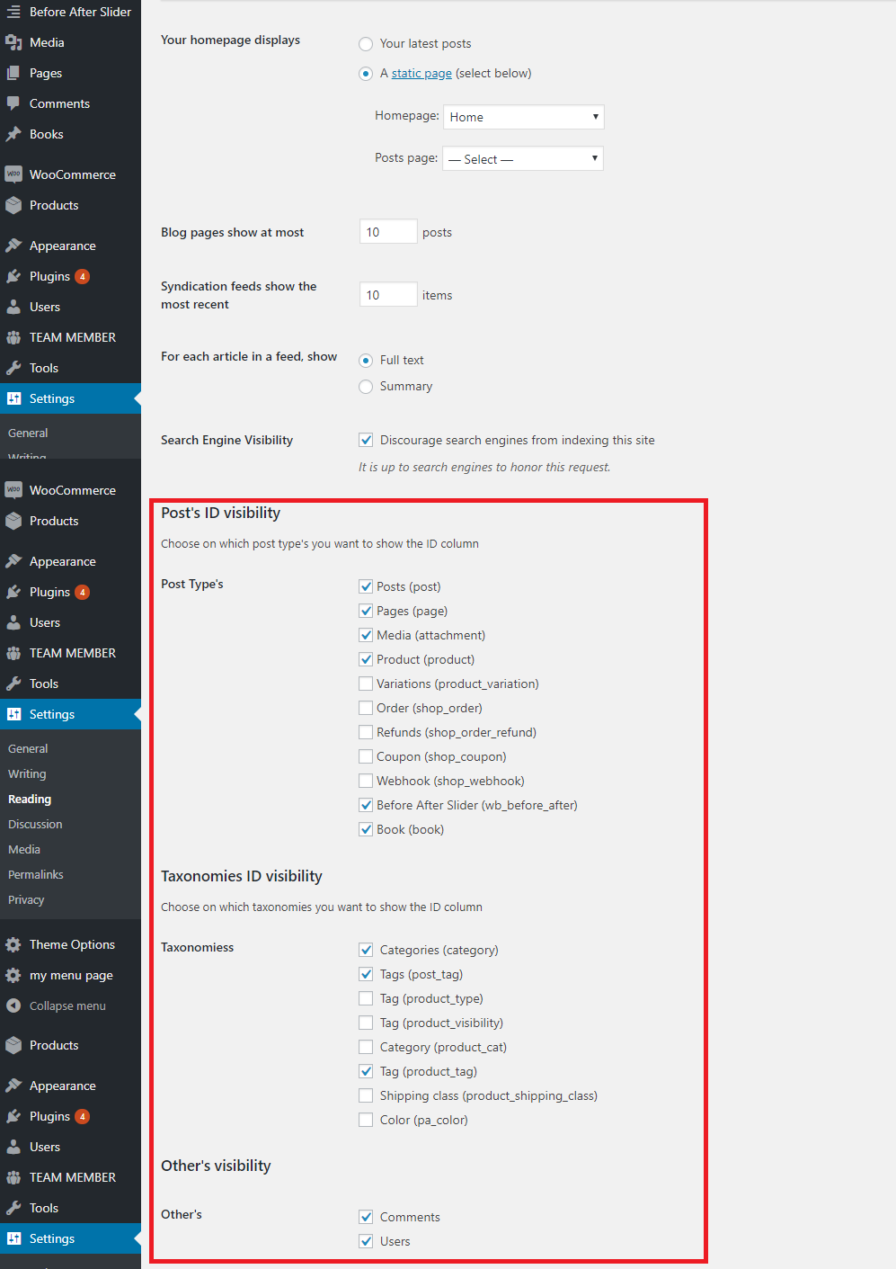 Settings Screen