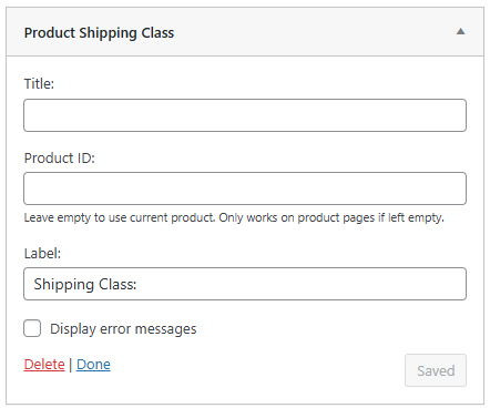 WordPress widget in sidebar