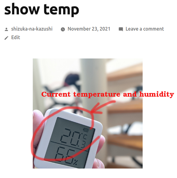 SwitchBot image with CURRENT temperature