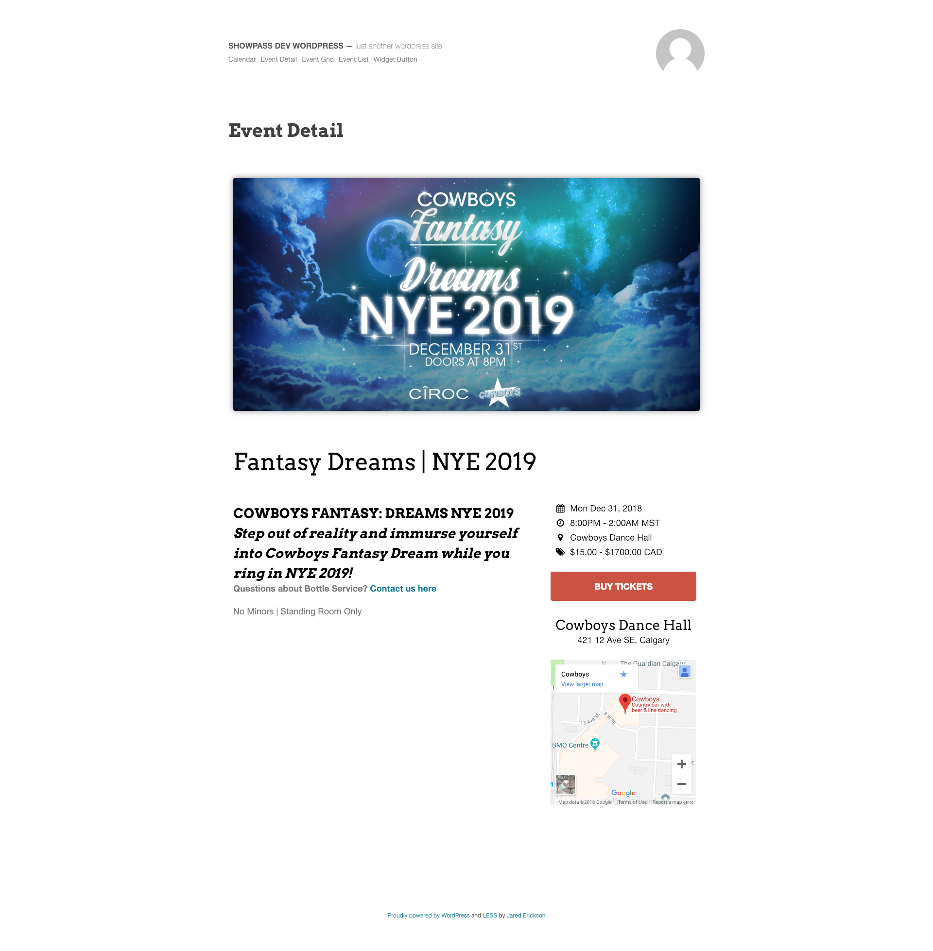 Create event detail page to provide more information to customers