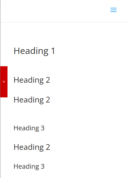 Smartphone view, sidebar hidden
