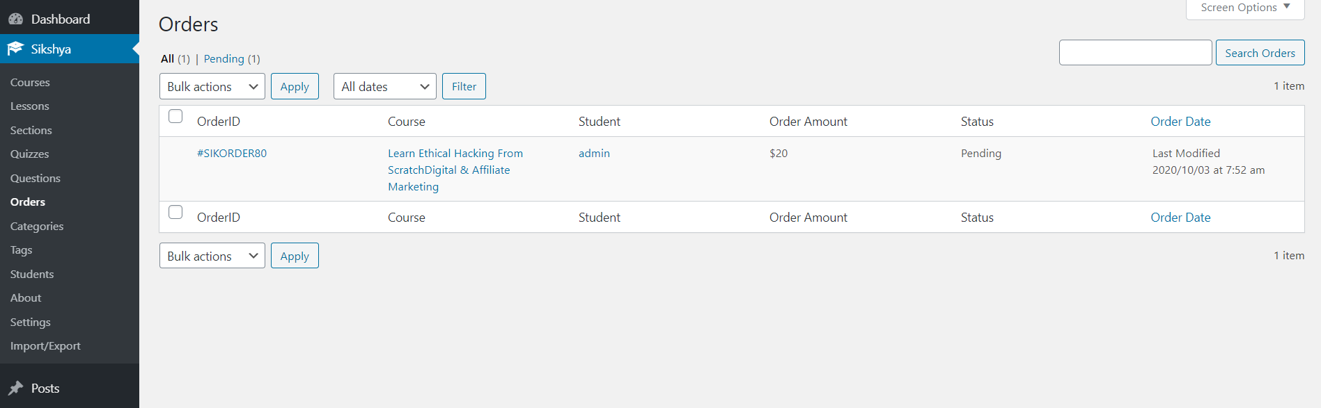 Course Outcomes