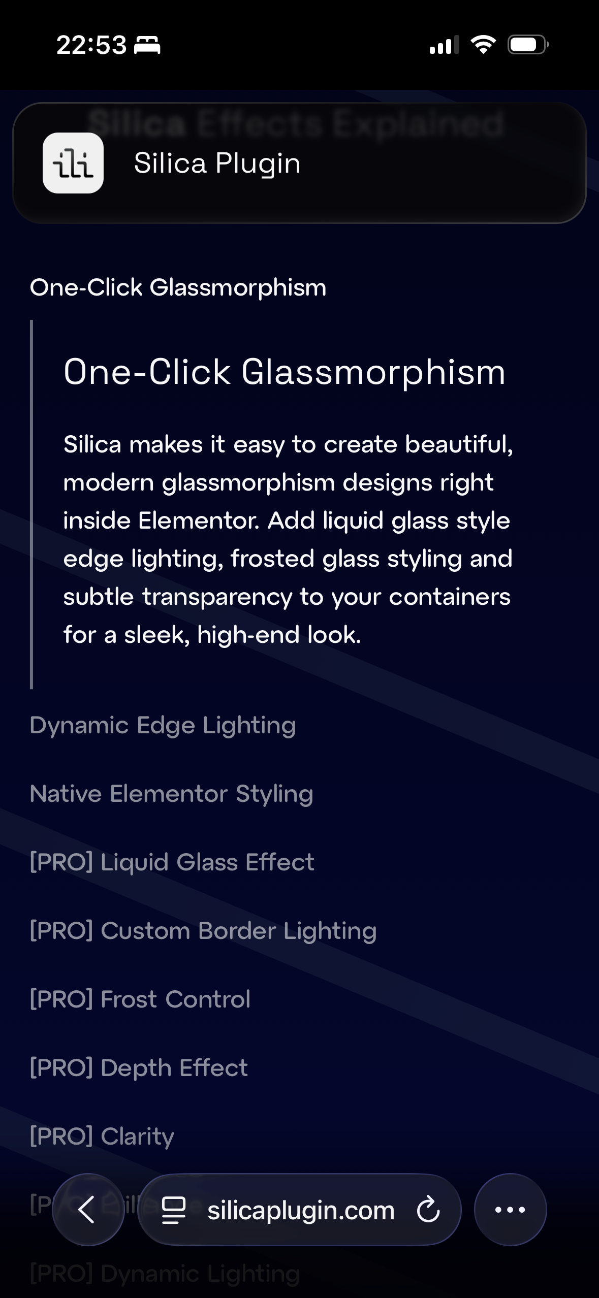 Mobile friendly! Glass effects that scale perfectly on smaller screens.