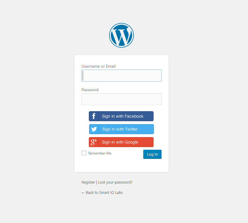 Social icons appears in the Wordpress form