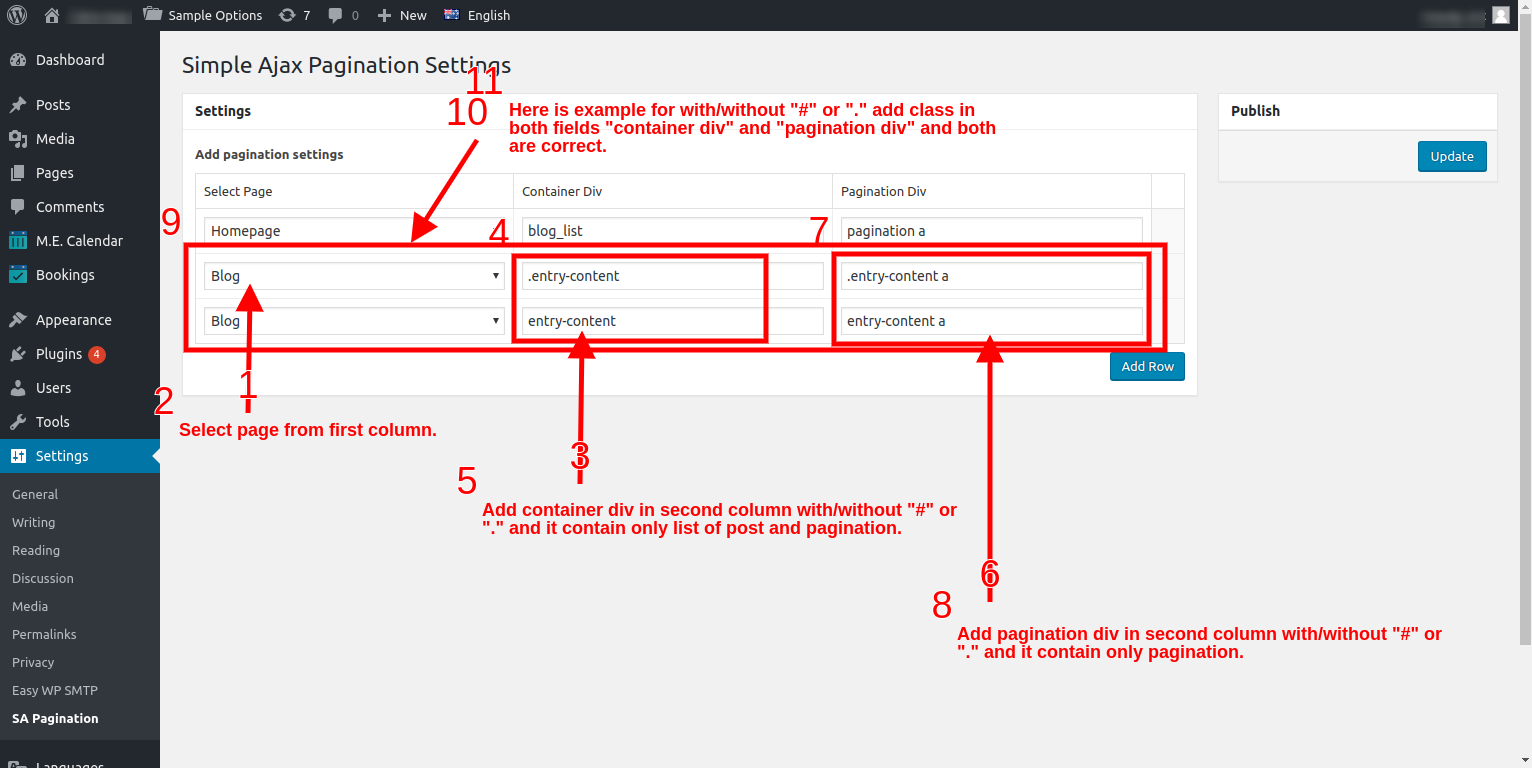 Backend Settings