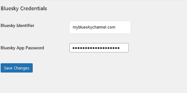 Plugin settings page