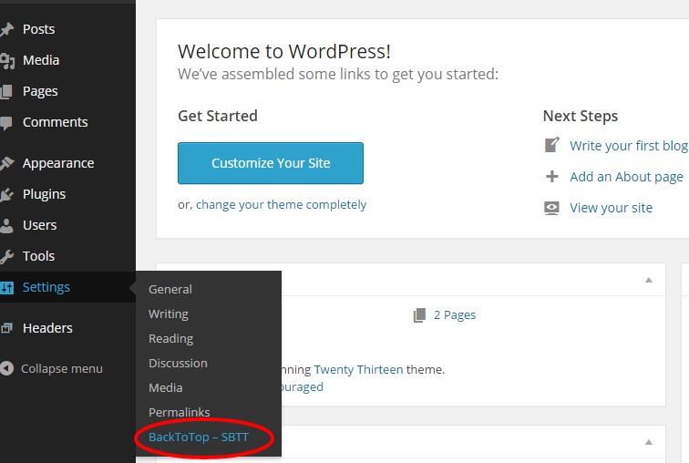 This screen shot to settings menu page corresponds to screenshot-2.(png|jpg|jpeg|gif).