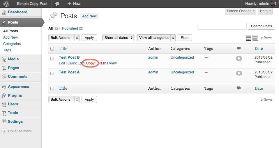 The Simple Copy Post Link