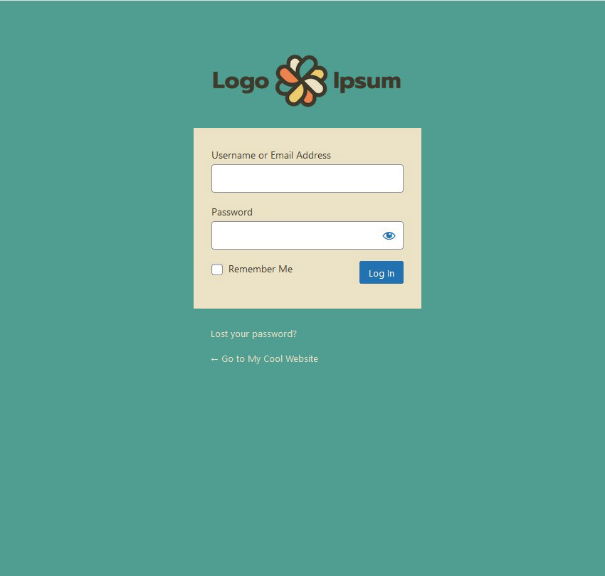 A customised login screen using this plugin.