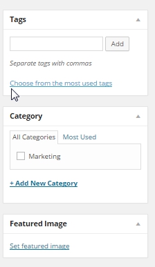 Add categories, tags and a featured image to each listing.