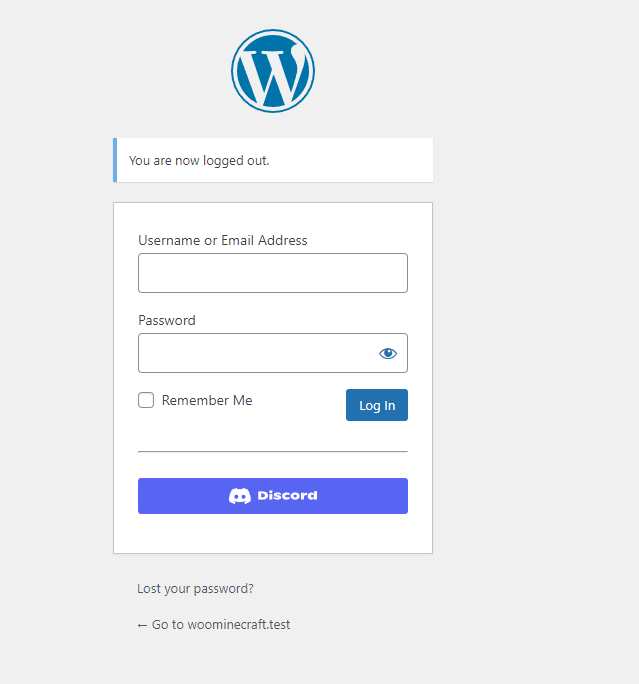 The login button.