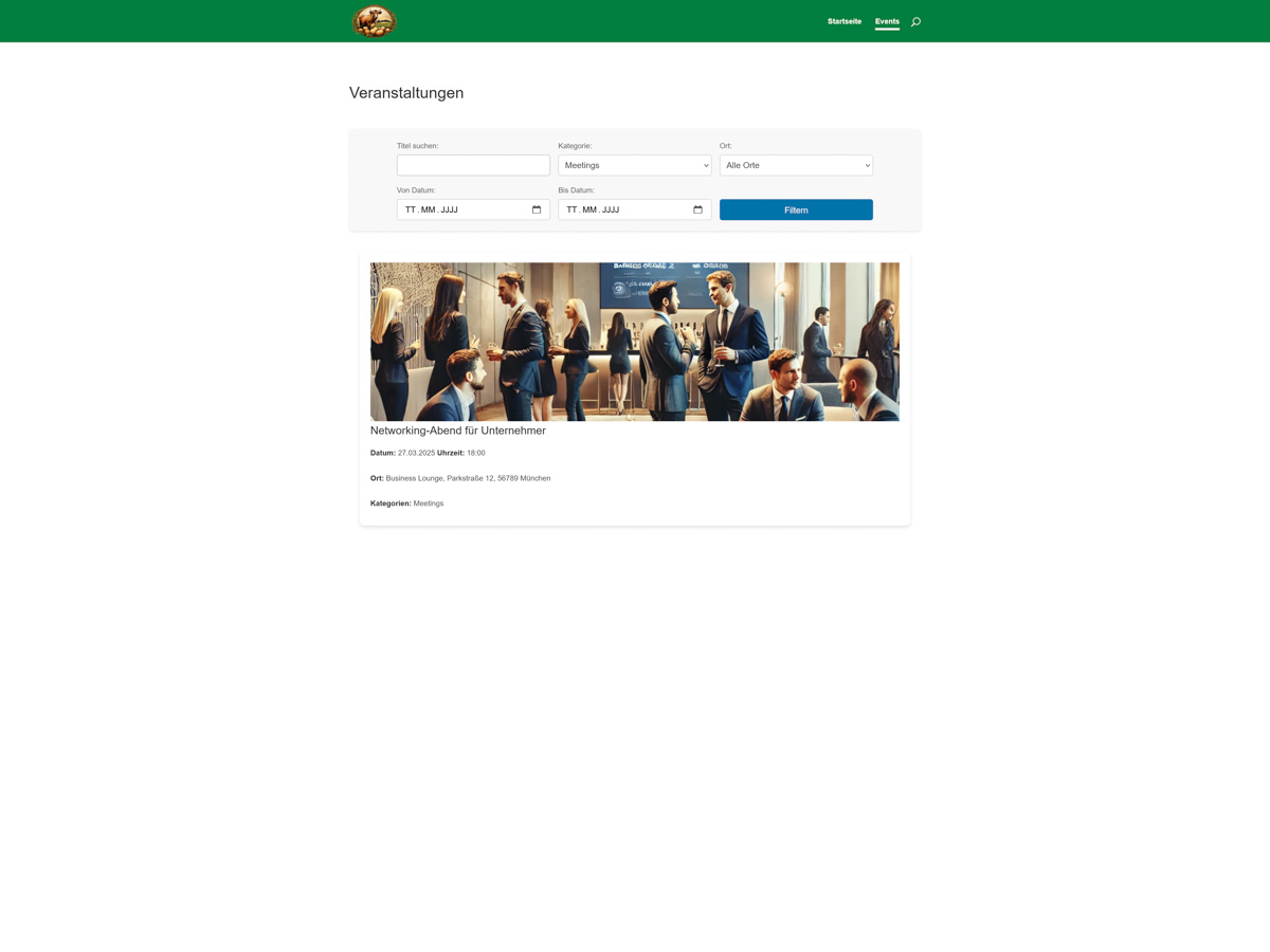 Filter Kategorie nur 1 Event