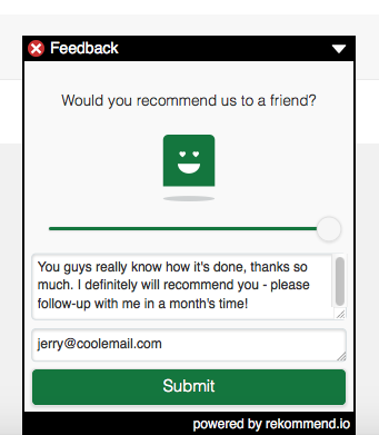 Simple Widget opens up and engages your user