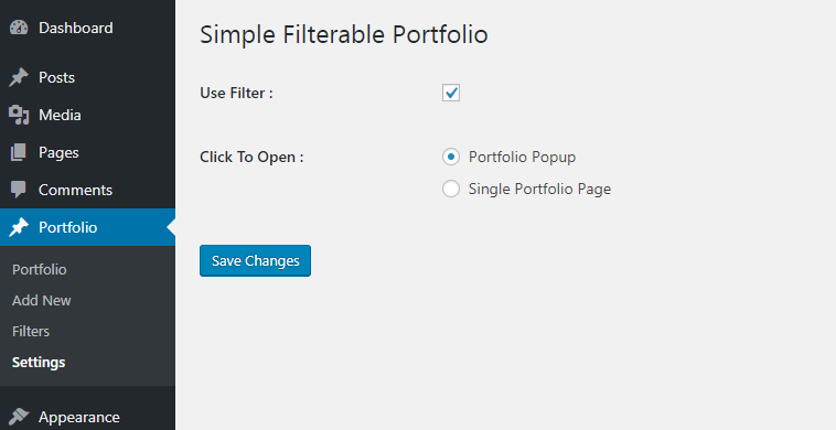 Simple Option Panel.