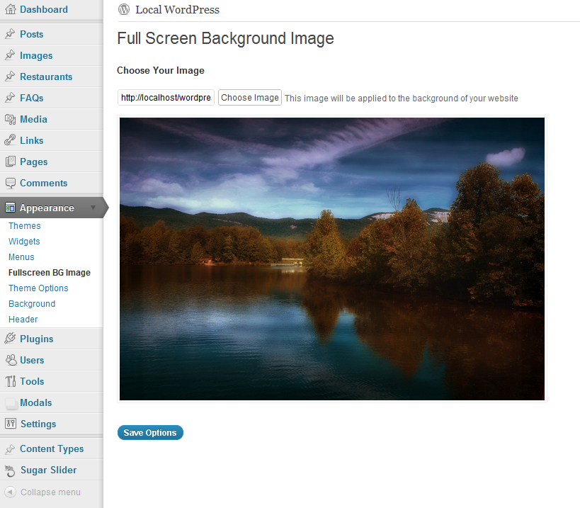 Settings with image