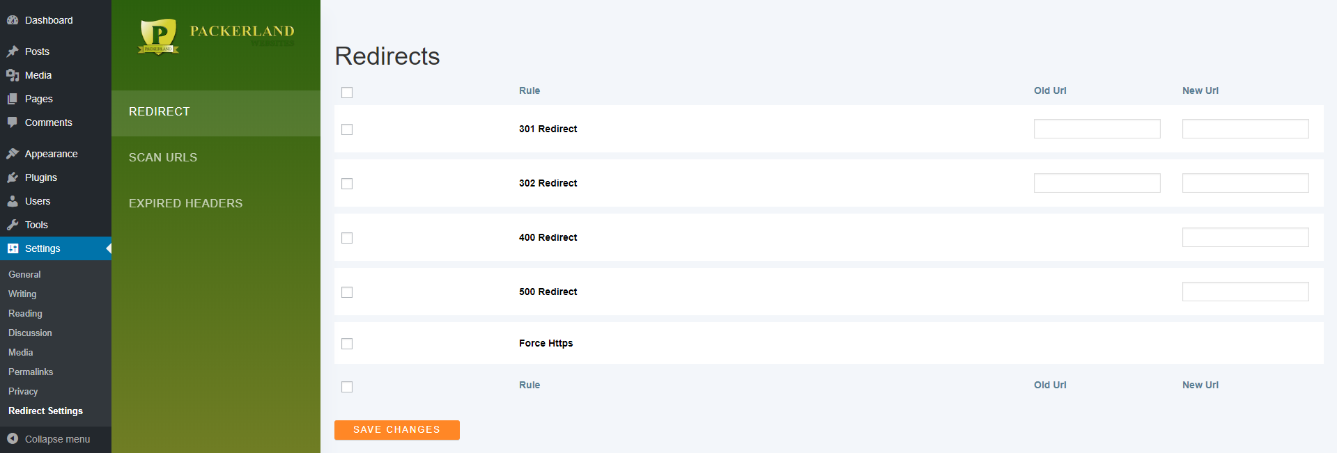 Plugin Redirect Settings (Version 1.5.6)