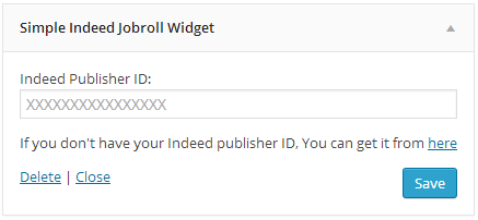 Admin Widget View