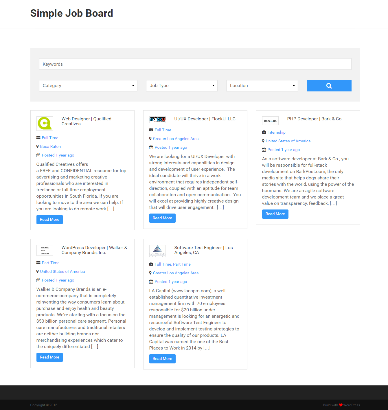 **Appearance** - Let your users change view & typography of job listing on front-end.