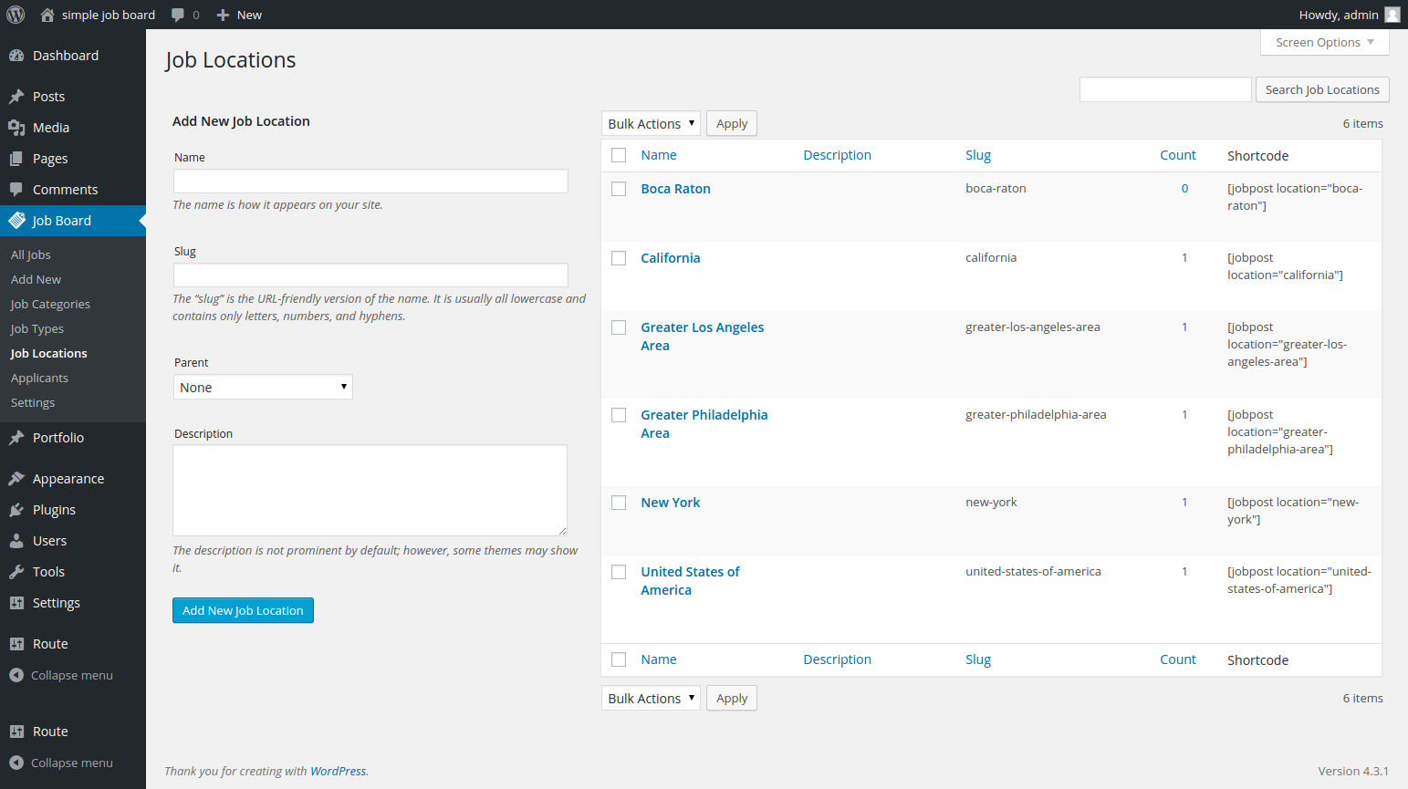 **Classical Job Listing Grid View** - Classical layout of job listing grid view.