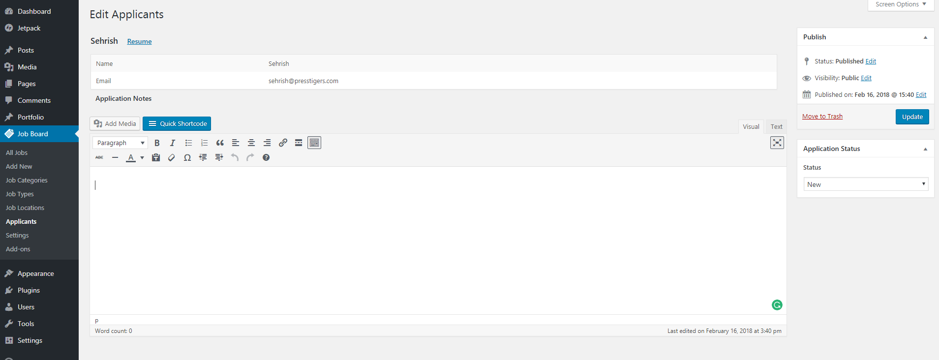 **Modern Job Listing List View** - Modified layout of job listing list view.