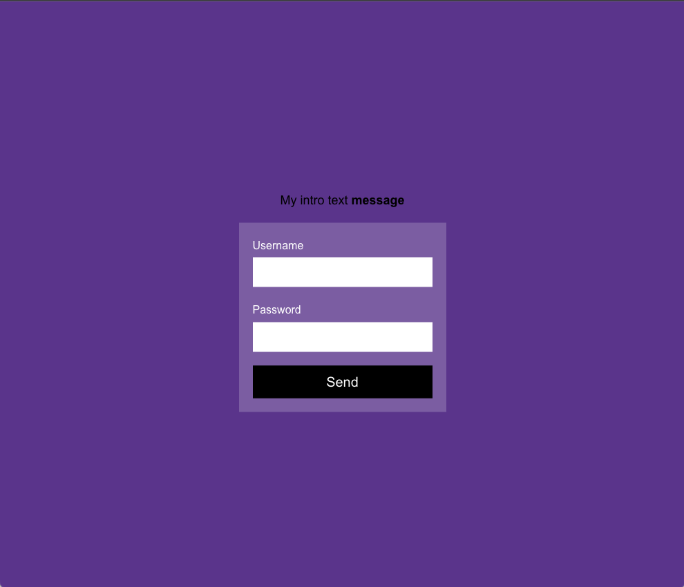 Login page.