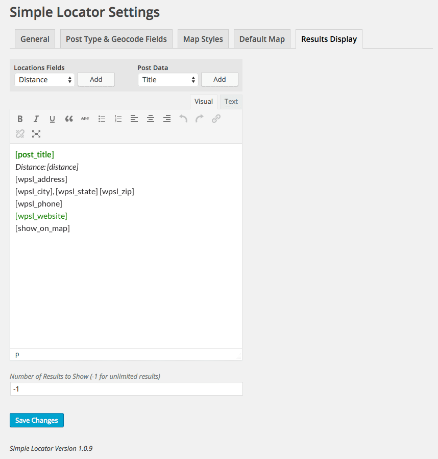 Import locations in bulk from a CSV file. Locations will be automatically geocoded using the Google Maps Geocode API (Import functionality requires PHP version 5.4+ and a valid Google Maps API key with the Geocoding API enabled).
