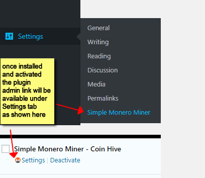 Admin Plugin Link